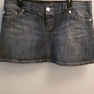 Cello Studded Crowned Blinged Jean Skirt